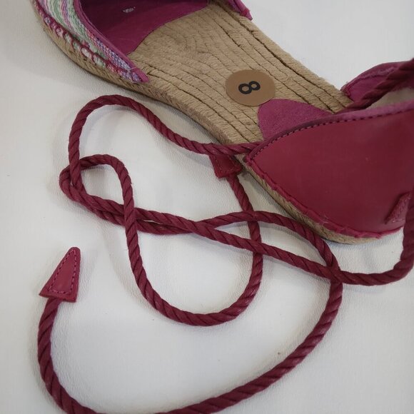 UGG Libbi Serape Espadrille Pink Sandals 1011189 Size 8 NEW - Picture 16 of 16